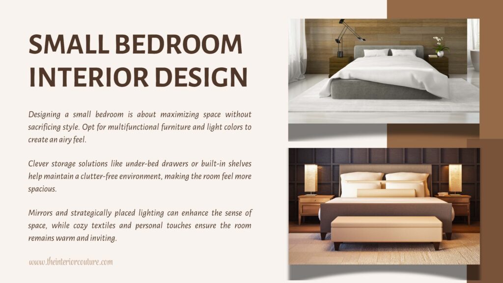 small Bedroom Interior Design, blog by the interior couture