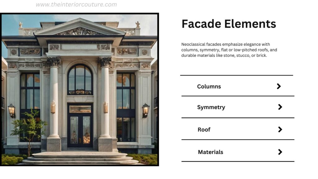 facade elements, Neoclassical Exterior Design, by the interior couture 